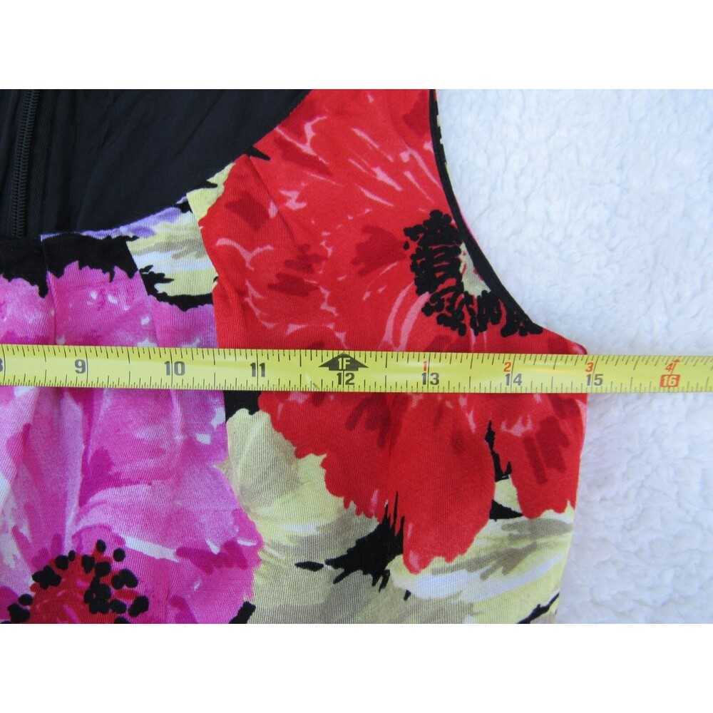 Banana Republic Dress Womens 2 Linen Blend Floral Sleeveless Lined Multicolor - Picture 9 of 16